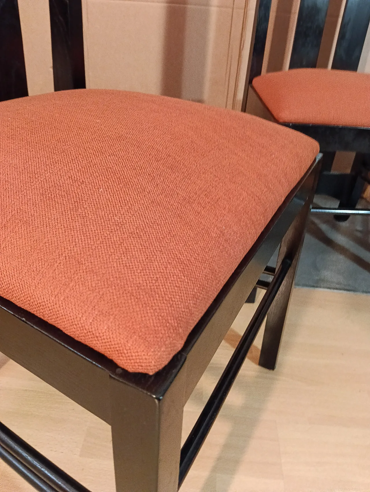 4 Sedie Ingram 834 by C.R.Mackintosh for Alivar nere in tex Ruggine 71