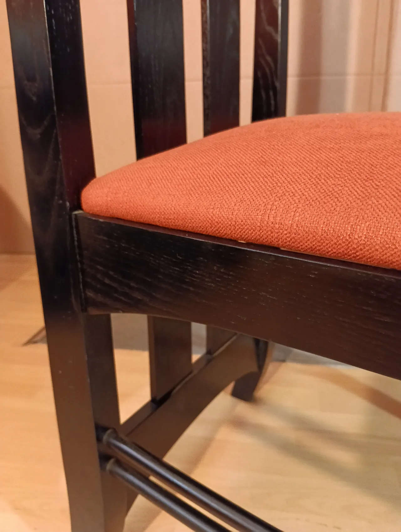 4 Sedie Ingram 834 by C.R.Mackintosh for Alivar nere in tex Ruggine 72