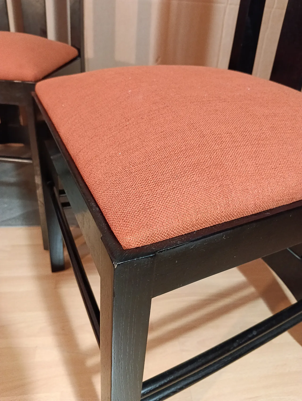 4 Sedie Ingram 834 by C.R.Mackintosh for Alivar nere in tex Ruggine 83