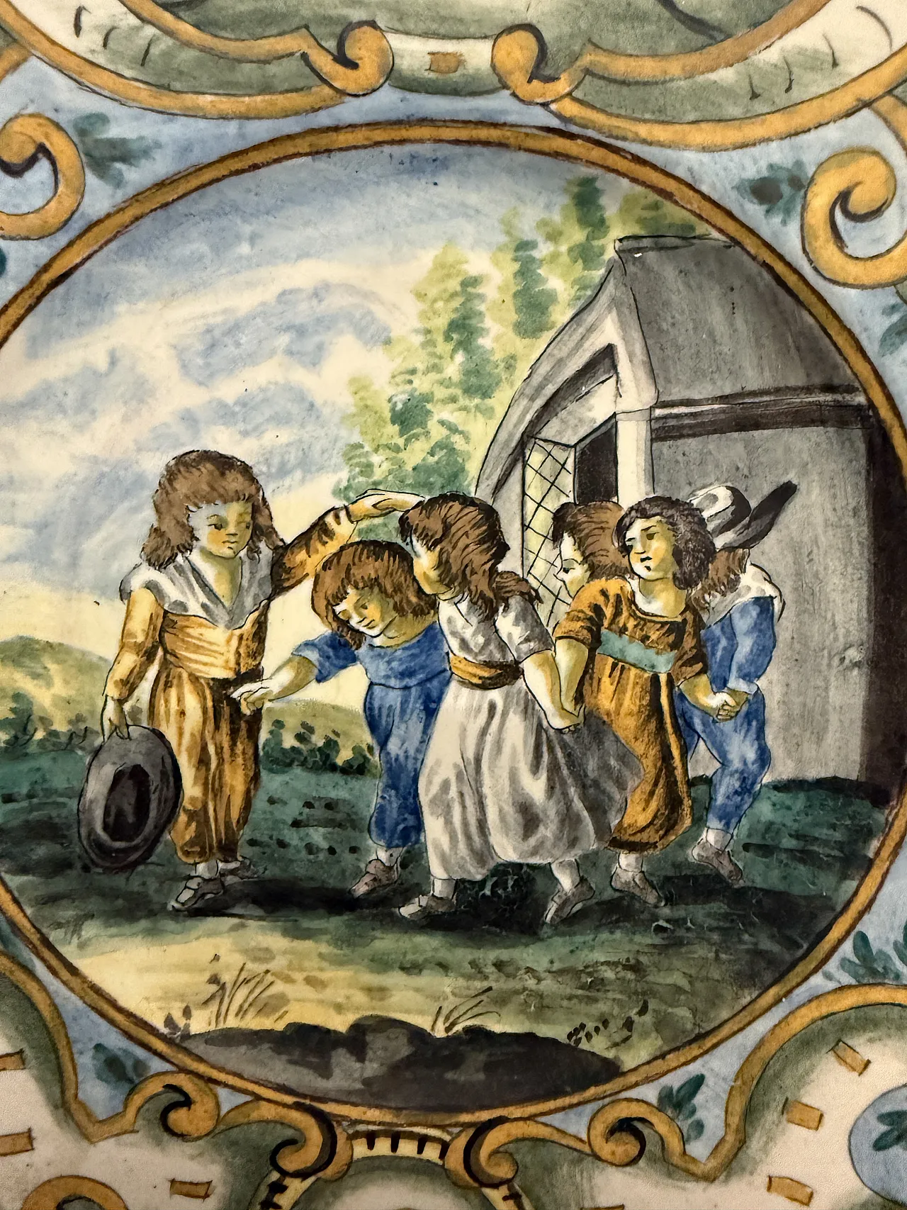 Naples majolica plate, 19th century 3