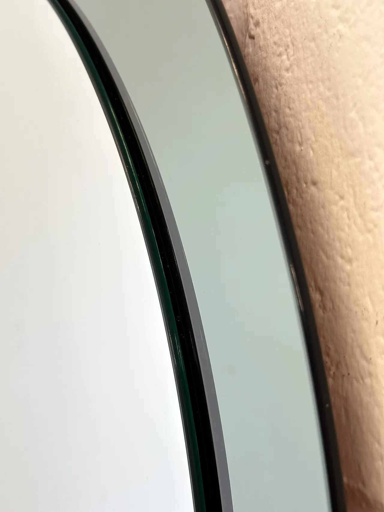 Specchio rotondo di Cristal Art, anni '70 3