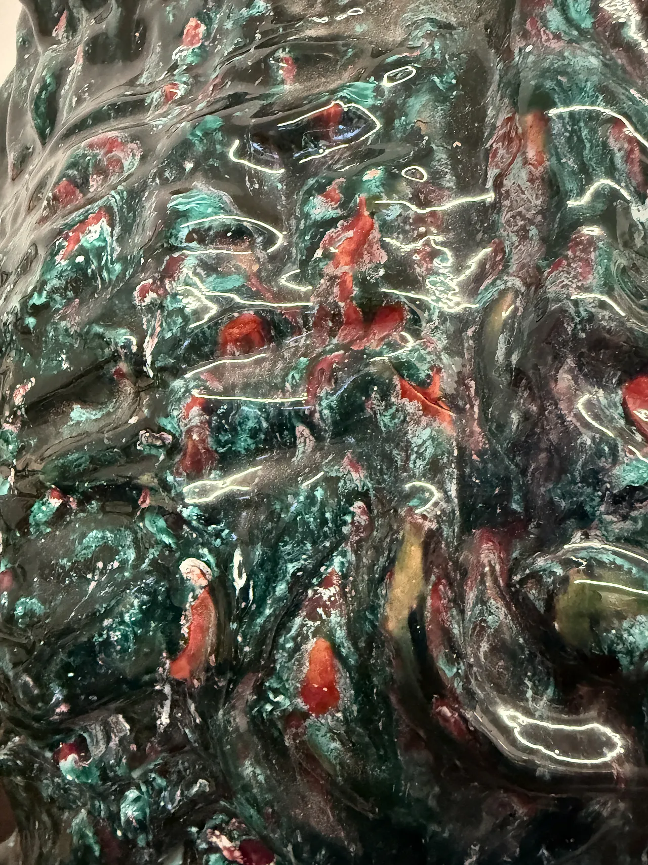 Modern majolica fish sculpture Faenza, 50s 4