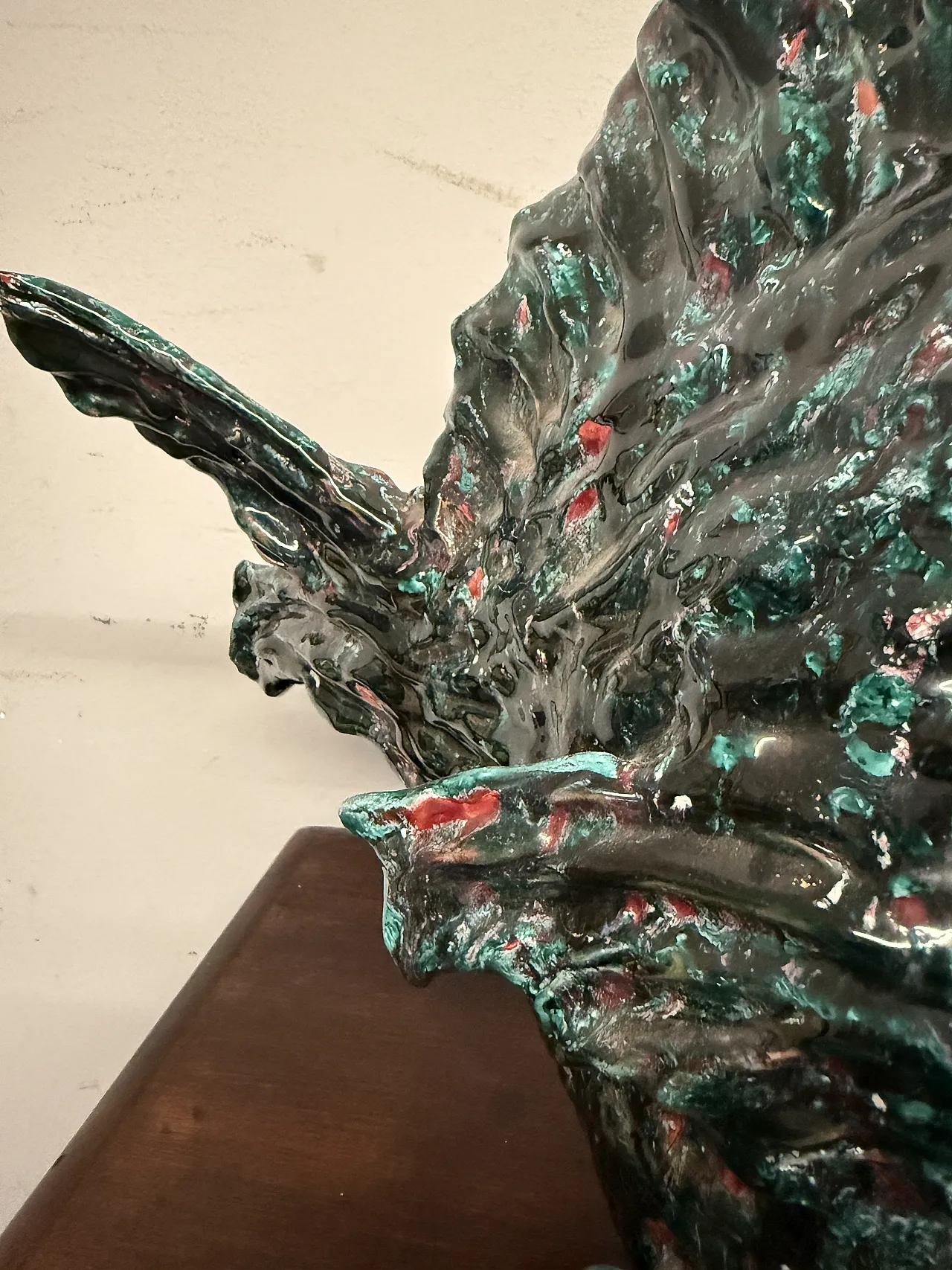 Modern majolica fish sculpture Faenza, 50s 5