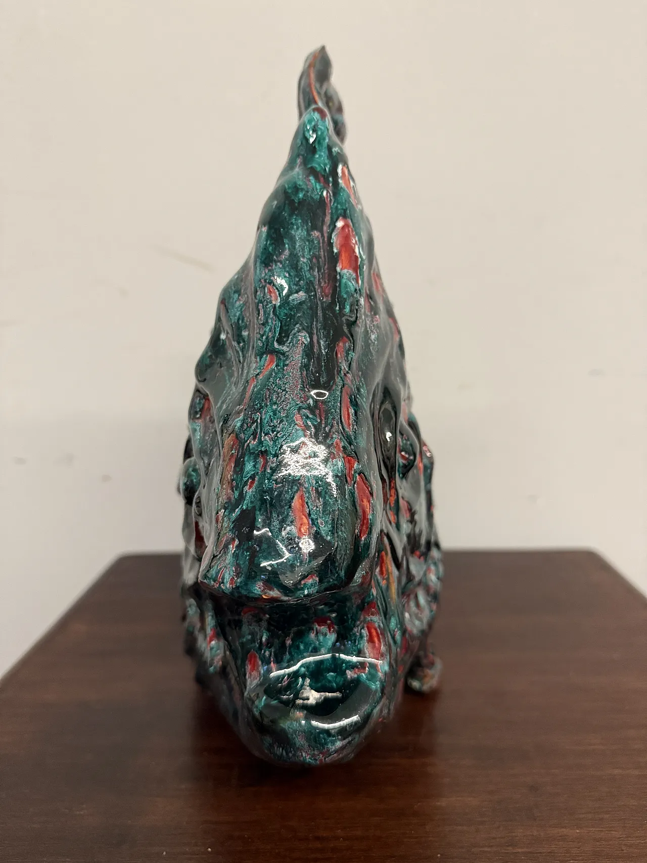 Modern majolica fish sculpture Faenza, 50s 6