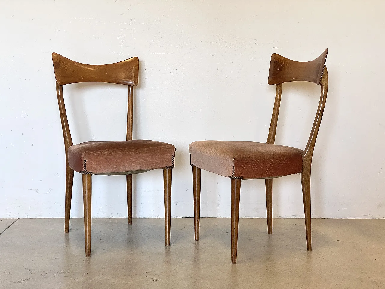 Pair of beech wood chairs, 1960s 1