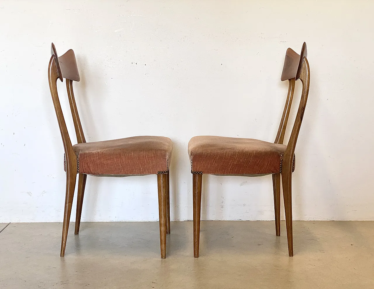 Pair of beech wood chairs, 1960s 2