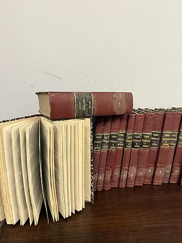 Ggroup of antique books, complete history of Napoleon, Venice, '800