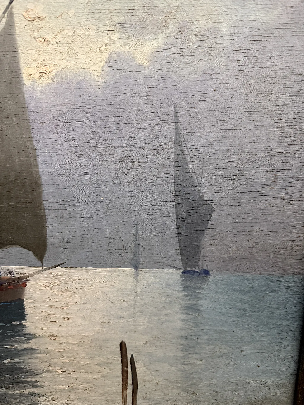 Oil painting on wood navy, 1950s 6