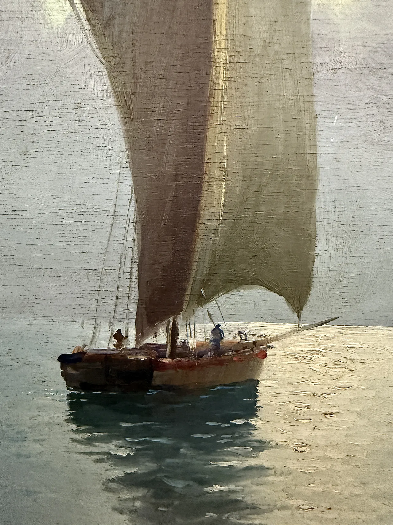 Oil painting on wood navy, 1950s 9