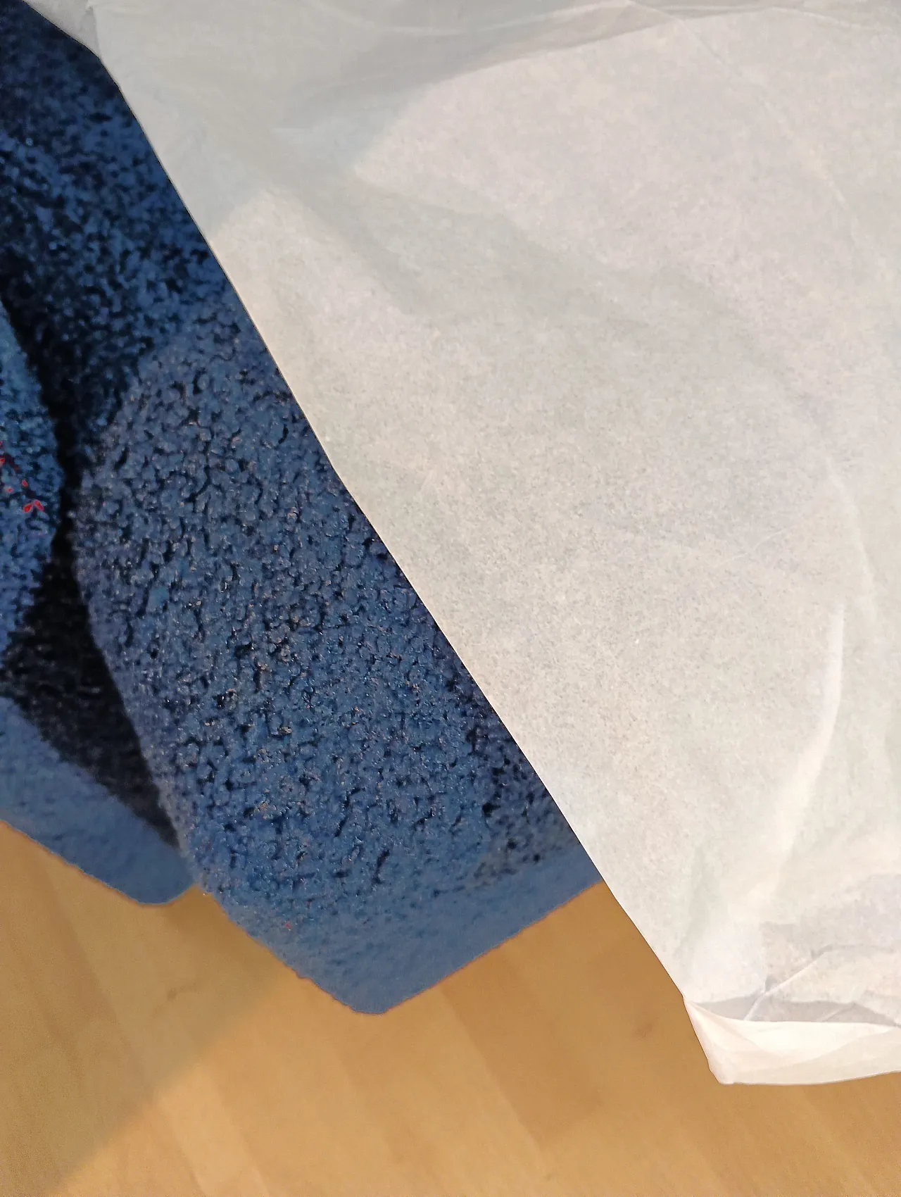 Coppia di Utrecht 637 Cassina in bouclé blu cuciture in rosso, 2000 26