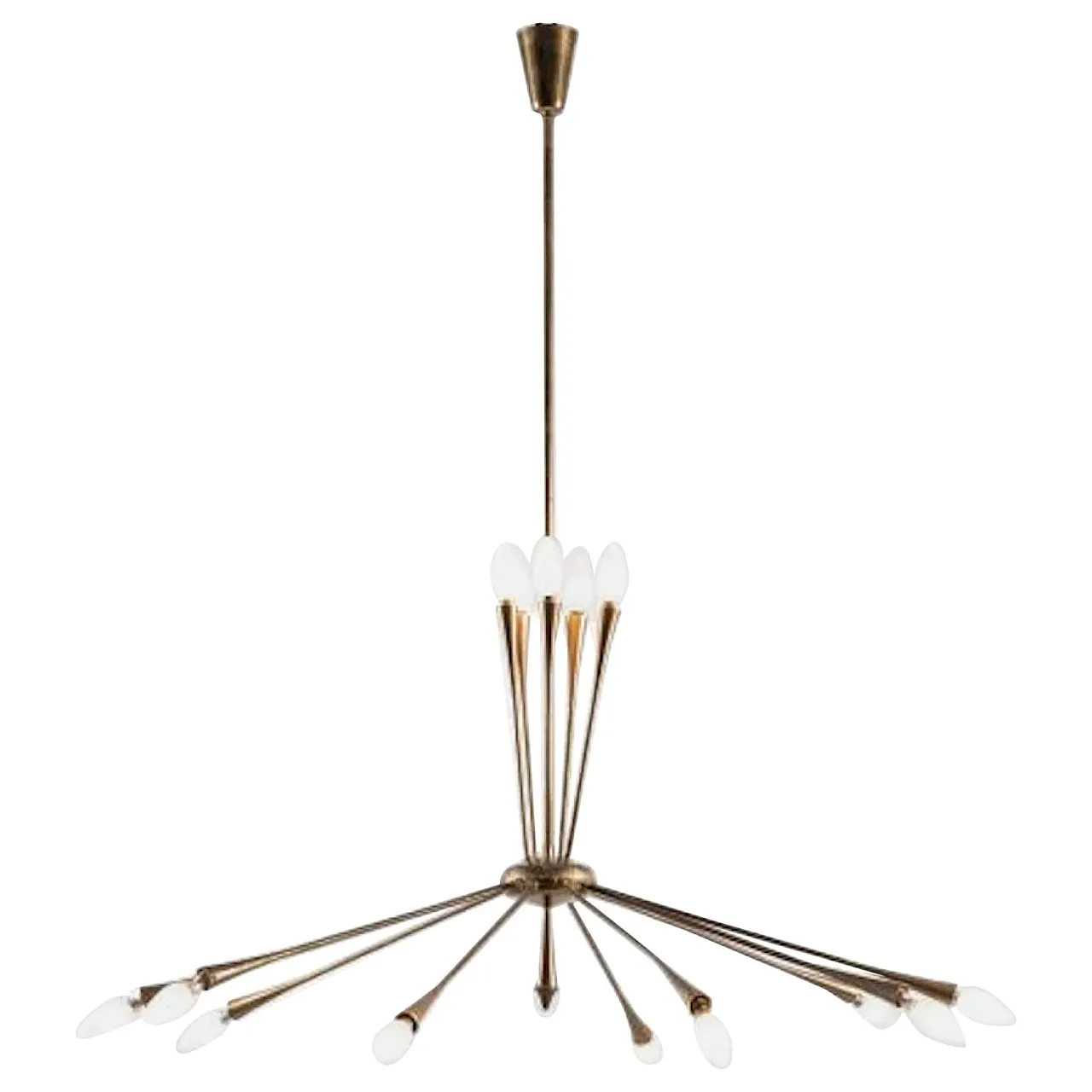 Huge Sputnik chandelier by Oscar Torlasco for Lumi, 1950s 1