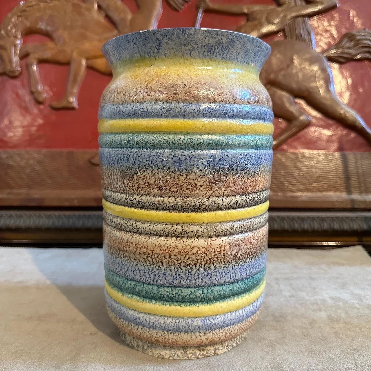 Art Deco futurist ceramic vase by Ceramiche of Albisola, 1930s 3