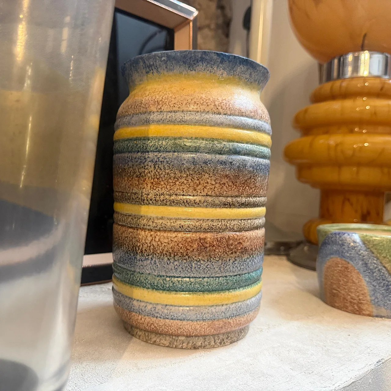 Art Deco futurist ceramic vase by Ceramiche of Albisola, 1930s 9