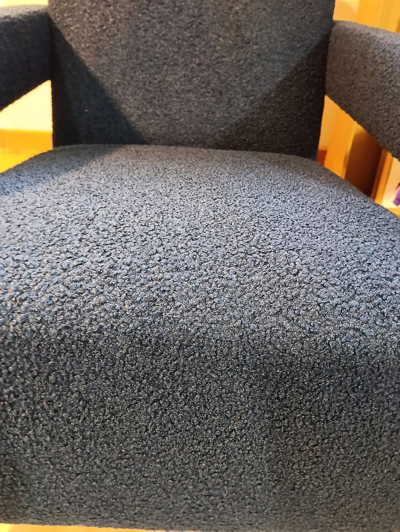 Coppia di Utrecht 637 Cassina in bouclé blu cuciture in rosso, 2000 49