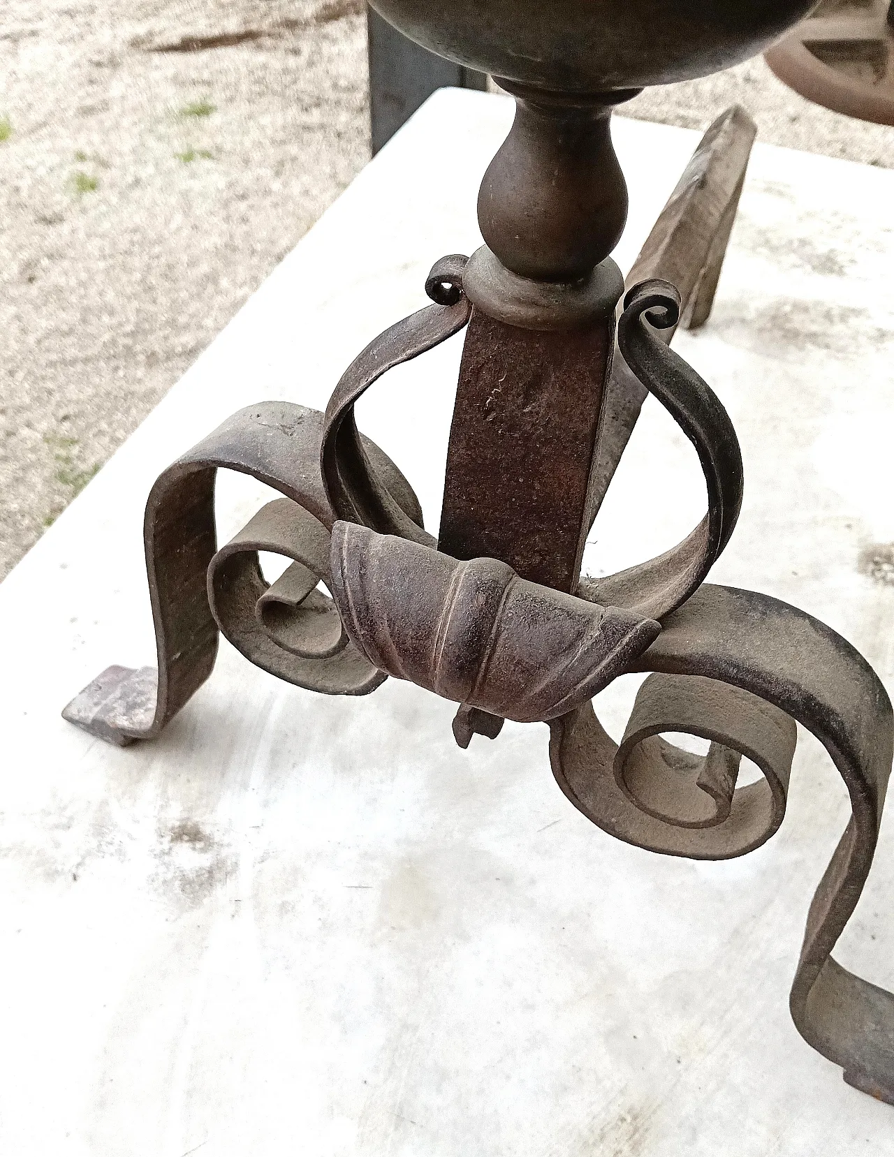 Coppia Alari da camino, fine '800 2