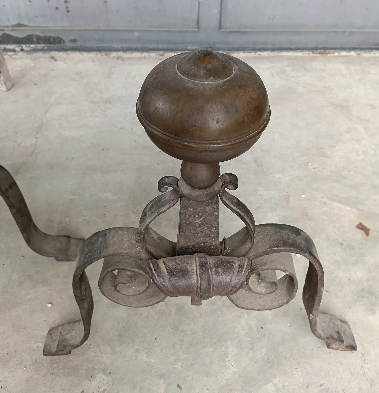 Coppia Alari da camino, fine '800 12