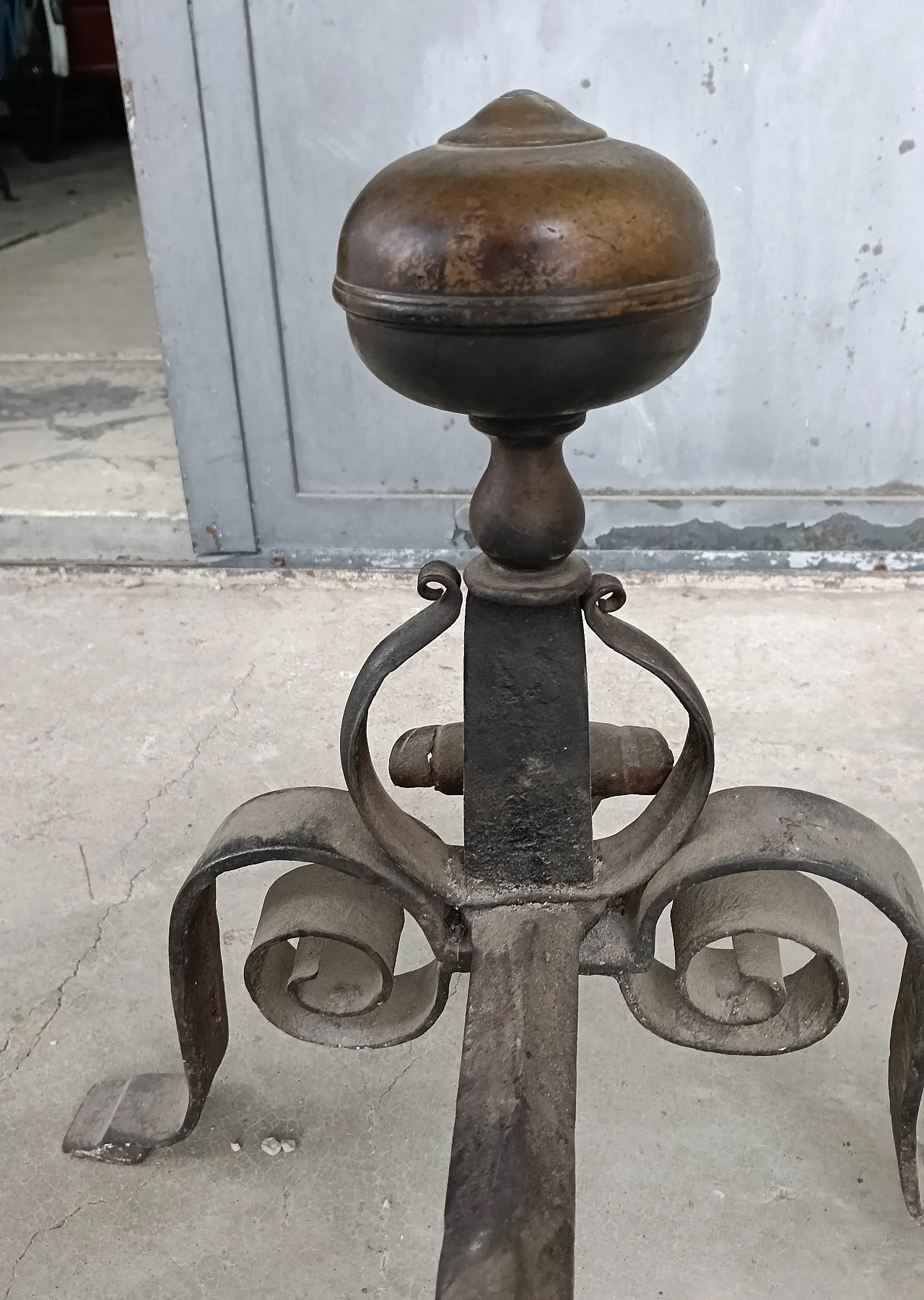 Coppia Alari da camino, fine '800 17