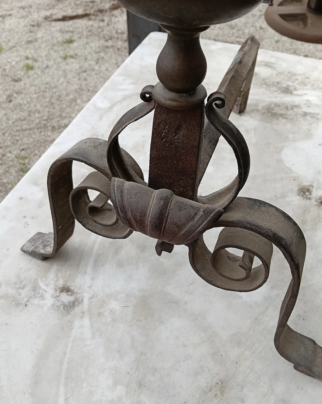 Coppia Alari da camino, fine '800 19