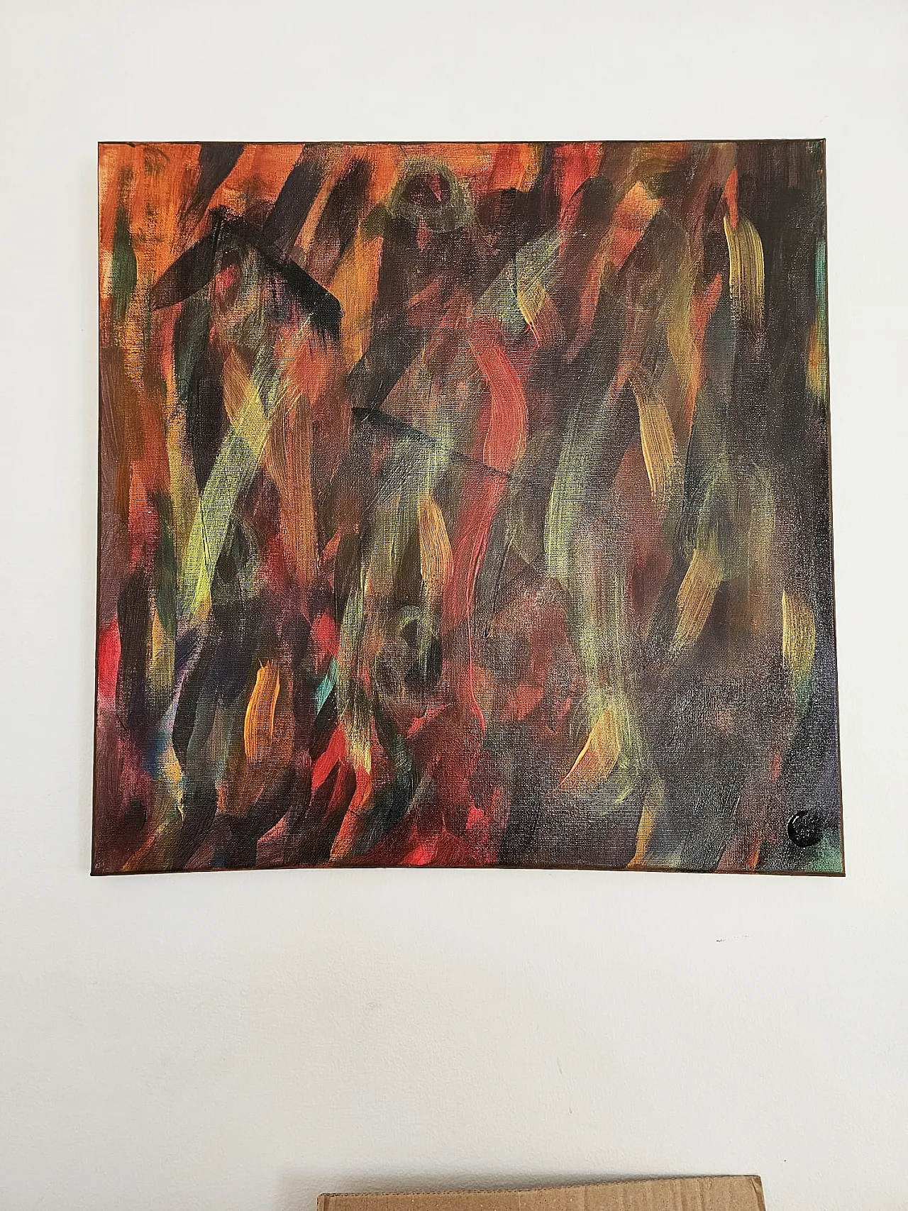 Large Abstract Painting – Embers of Resistance – T C Freiberger 1