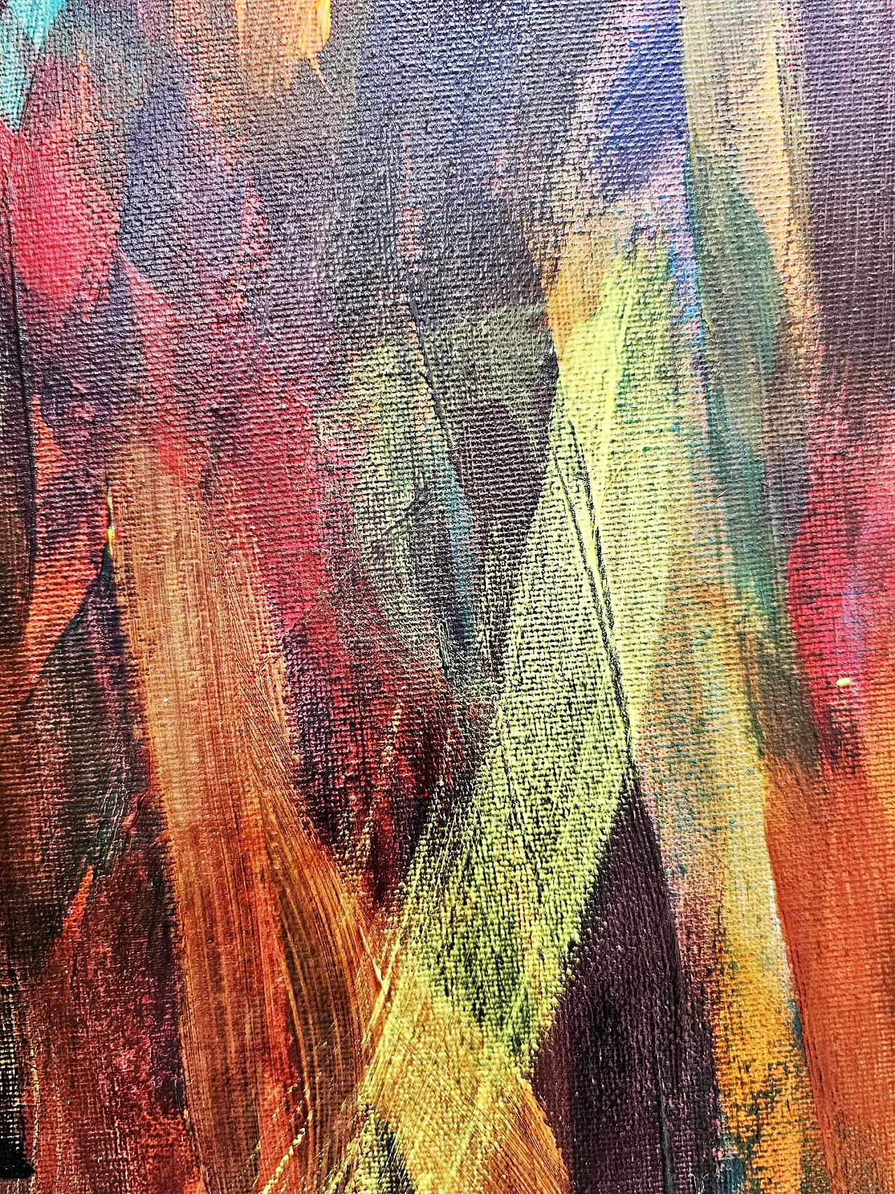 Large Abstract Painting – Embers of Resistance – T C Freiberger 2