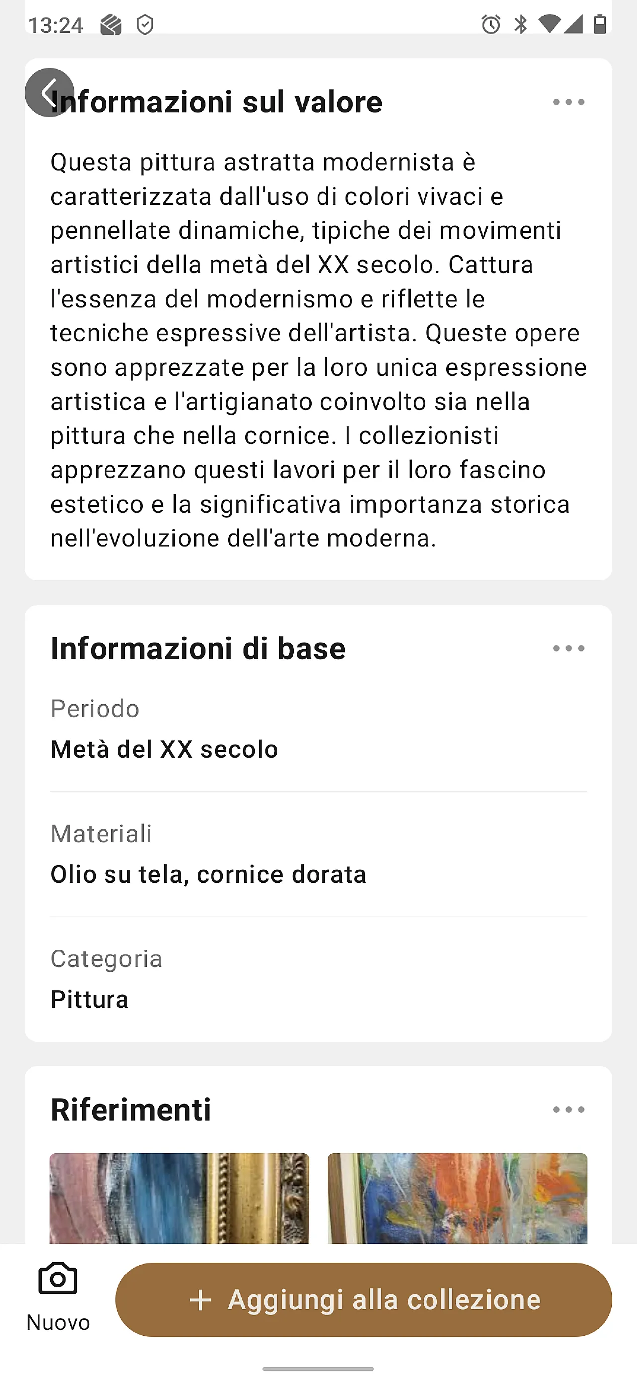 Quadro Pittura astratta pennellate dinamiche, anni '70 2