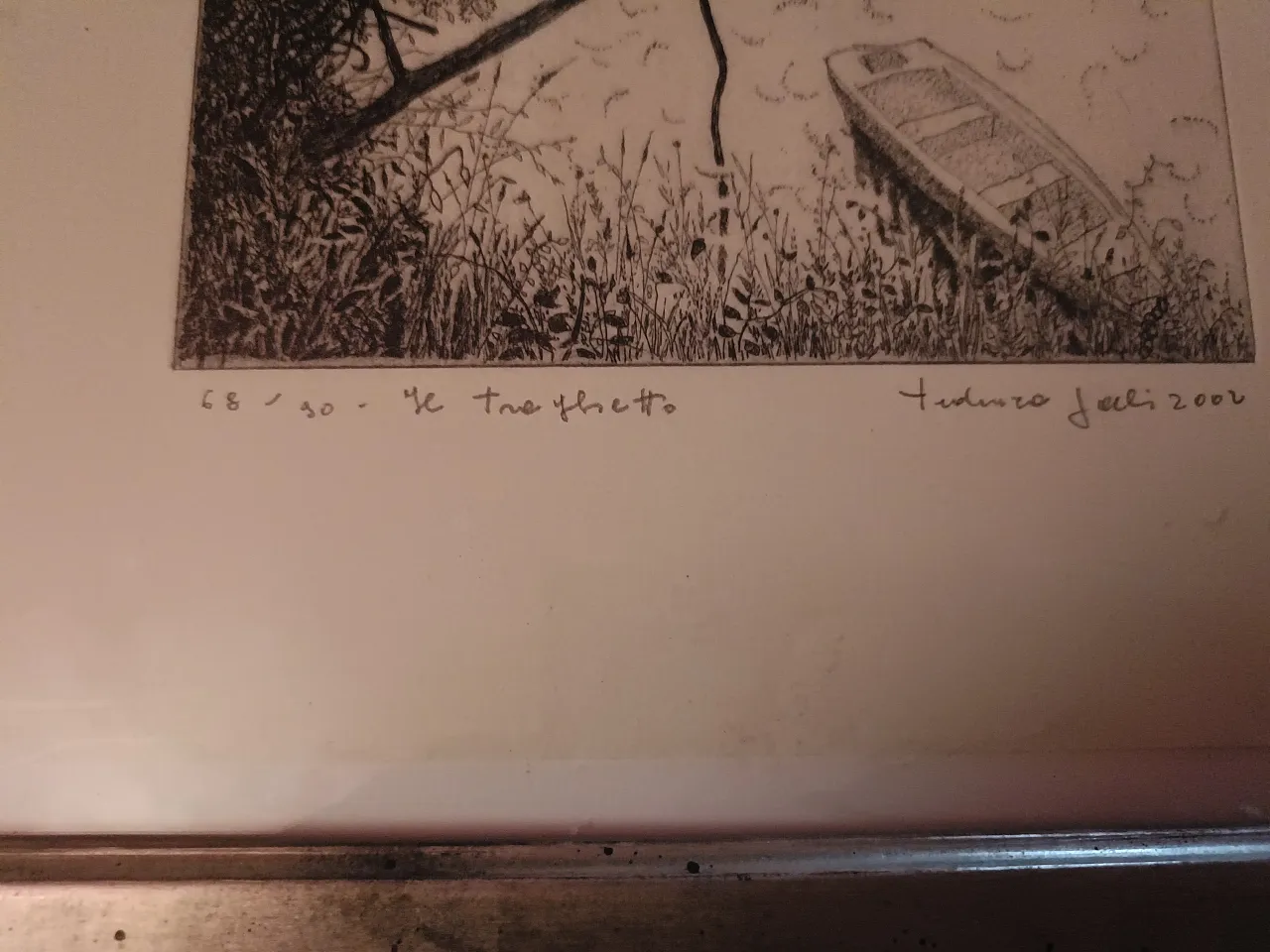 multiplo d'arte 69/90 intitolato "il traghetto" 2002 2