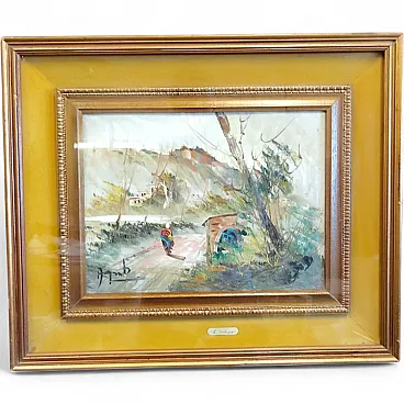 Quadro olio su tela di Mino Argento, metà '900