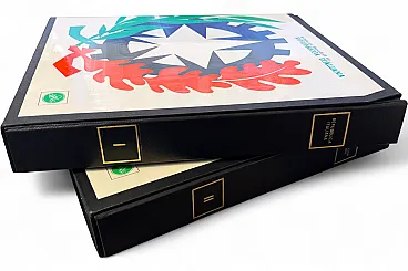 Pair of Bolaffi Milord albums, Italian Republic stamps, 70s