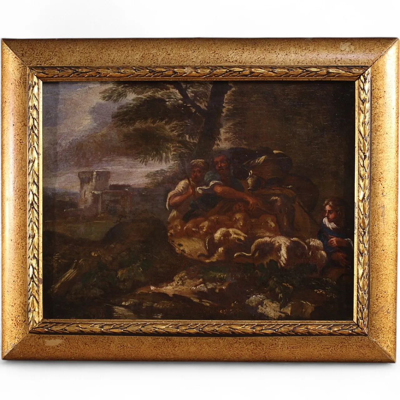 Italian painting landscape with pastoral scene, 18th century 15