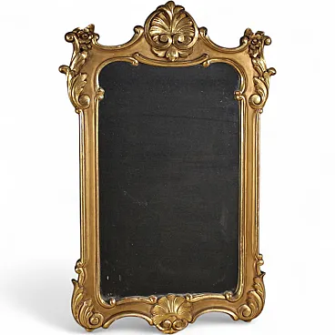 Italian painted and gilded mirror, 20th century