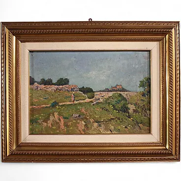 Signed Italian landscape painting, 20th century