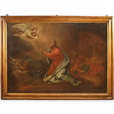 Italian painting Christ in the Garden of Olives, 17th century