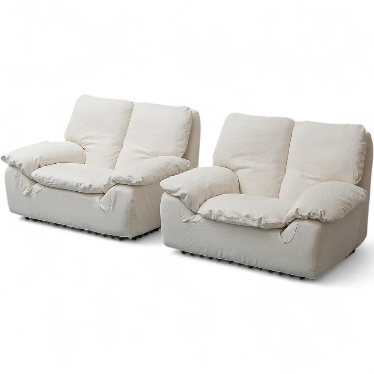 Pair of Bonheur armchairs by Ammannati and Vitelli for Brunati, 1970s 13