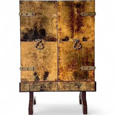 Parchment bar furniture by Aldo Tura, 1950s