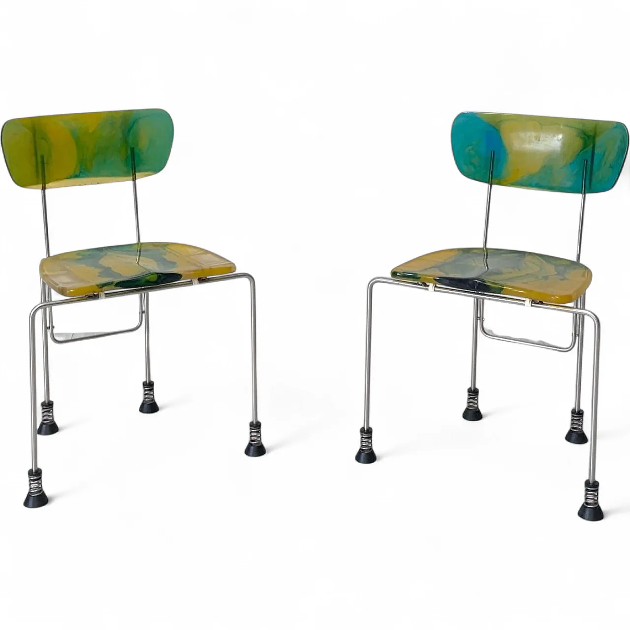 Pair of 543 Broadway chairs by Gaetano Pesce for Bernini, 1990s 17
