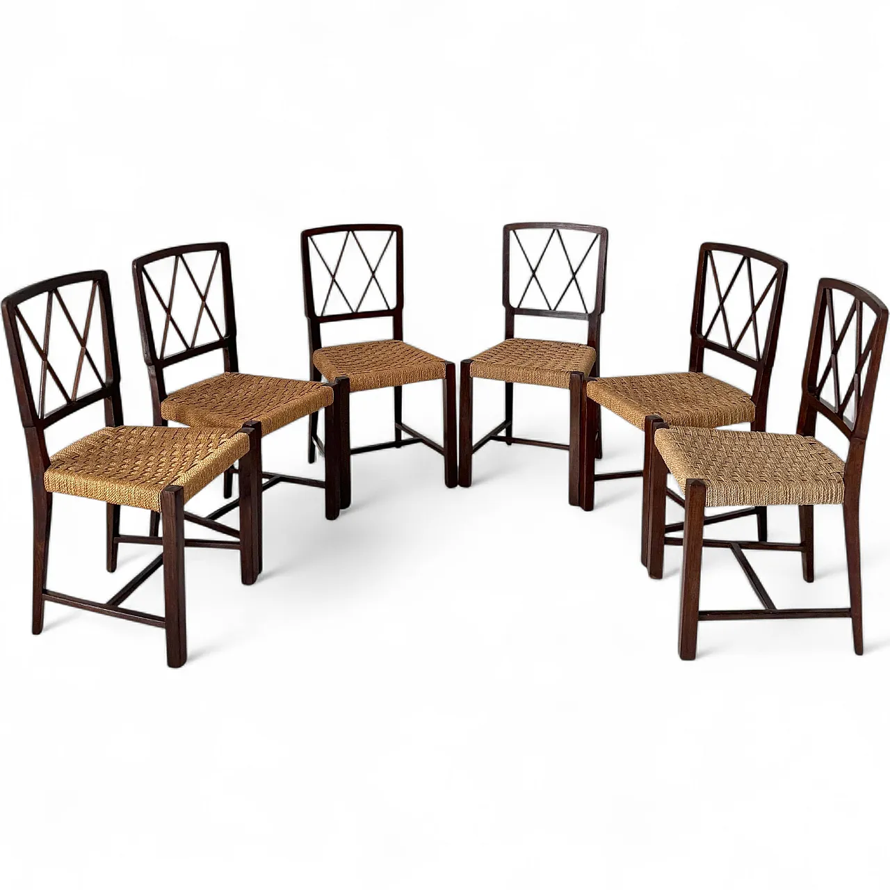 6 Chairs in the style of Paolo Buffa, 1950s 20
