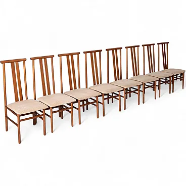 8 Zea Dining Chairs by Annig Sarian for T70, 1980s