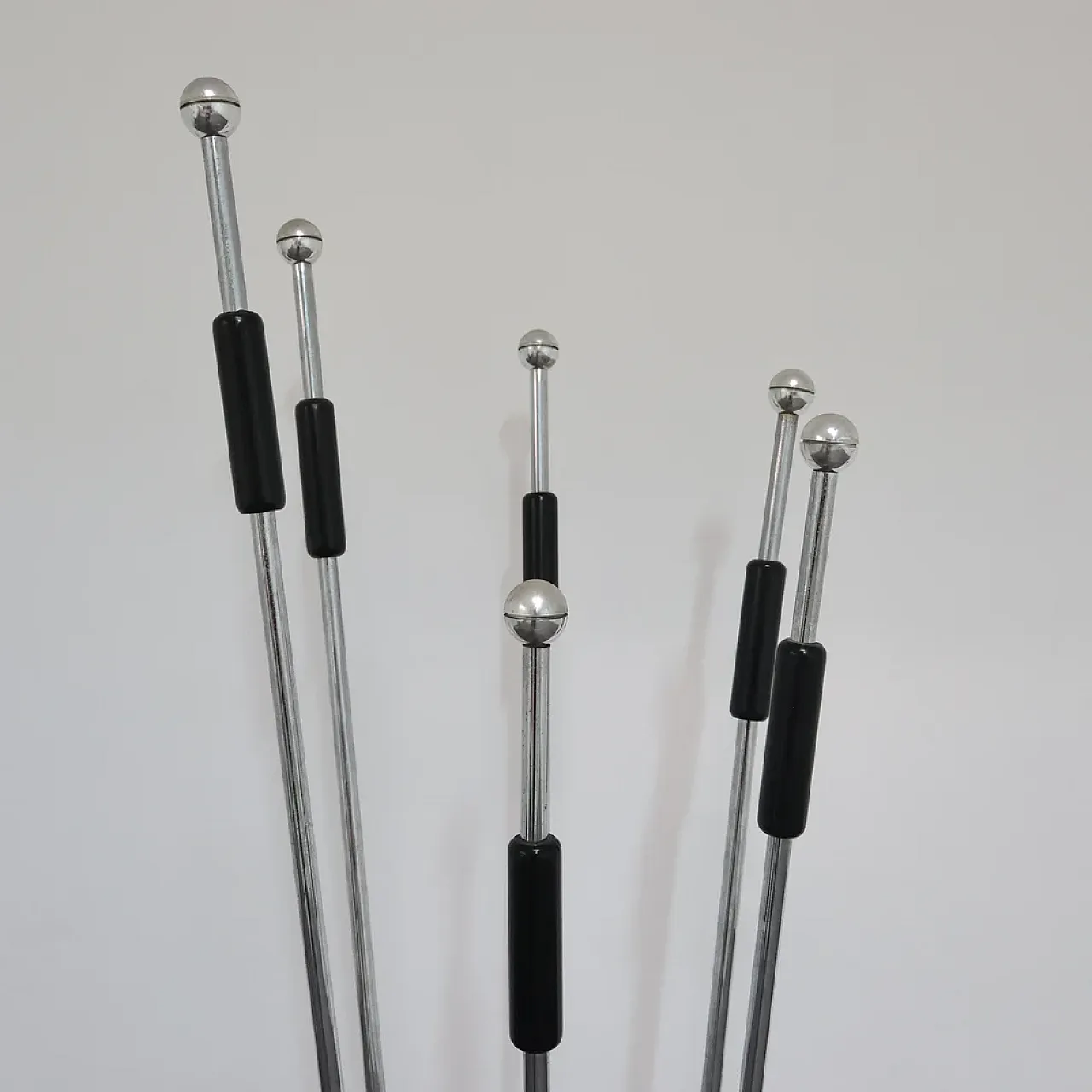 Mannelli brothers' travertine and steel coat rack, 1970s 3