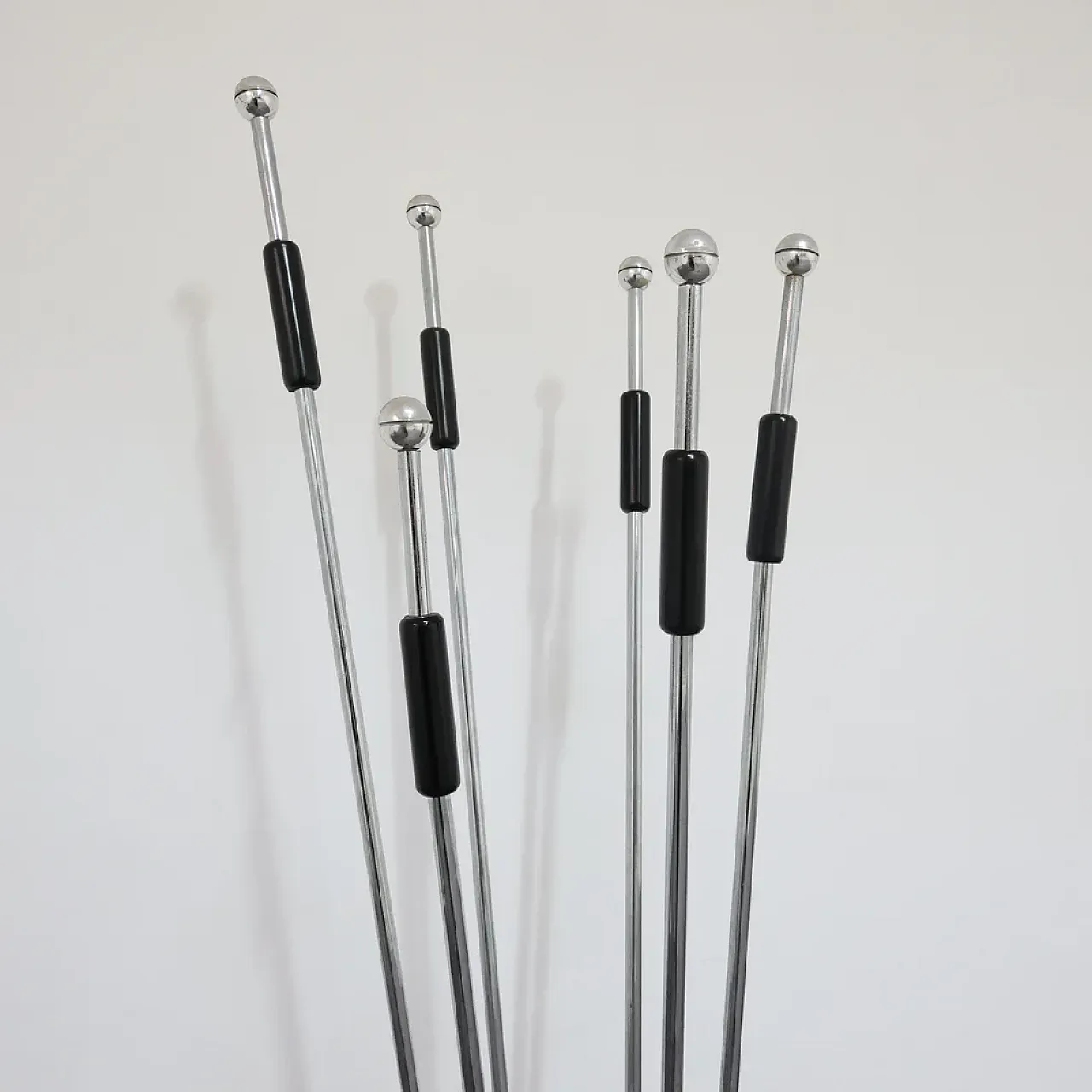 Mannelli brothers' travertine and steel coat rack, 1970s 5