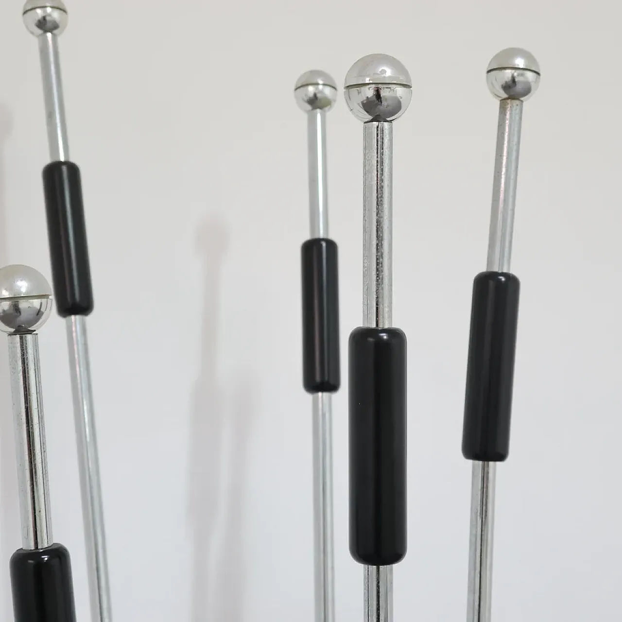 Mannelli brothers' travertine and steel coat rack, 1970s 6