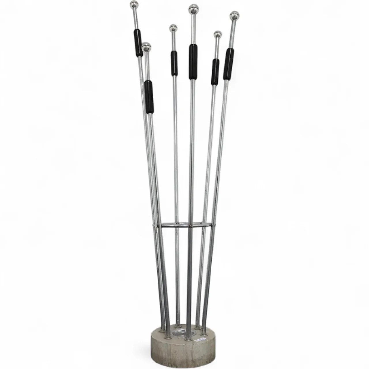 Mannelli brothers' travertine and steel coat rack, 1970s 15