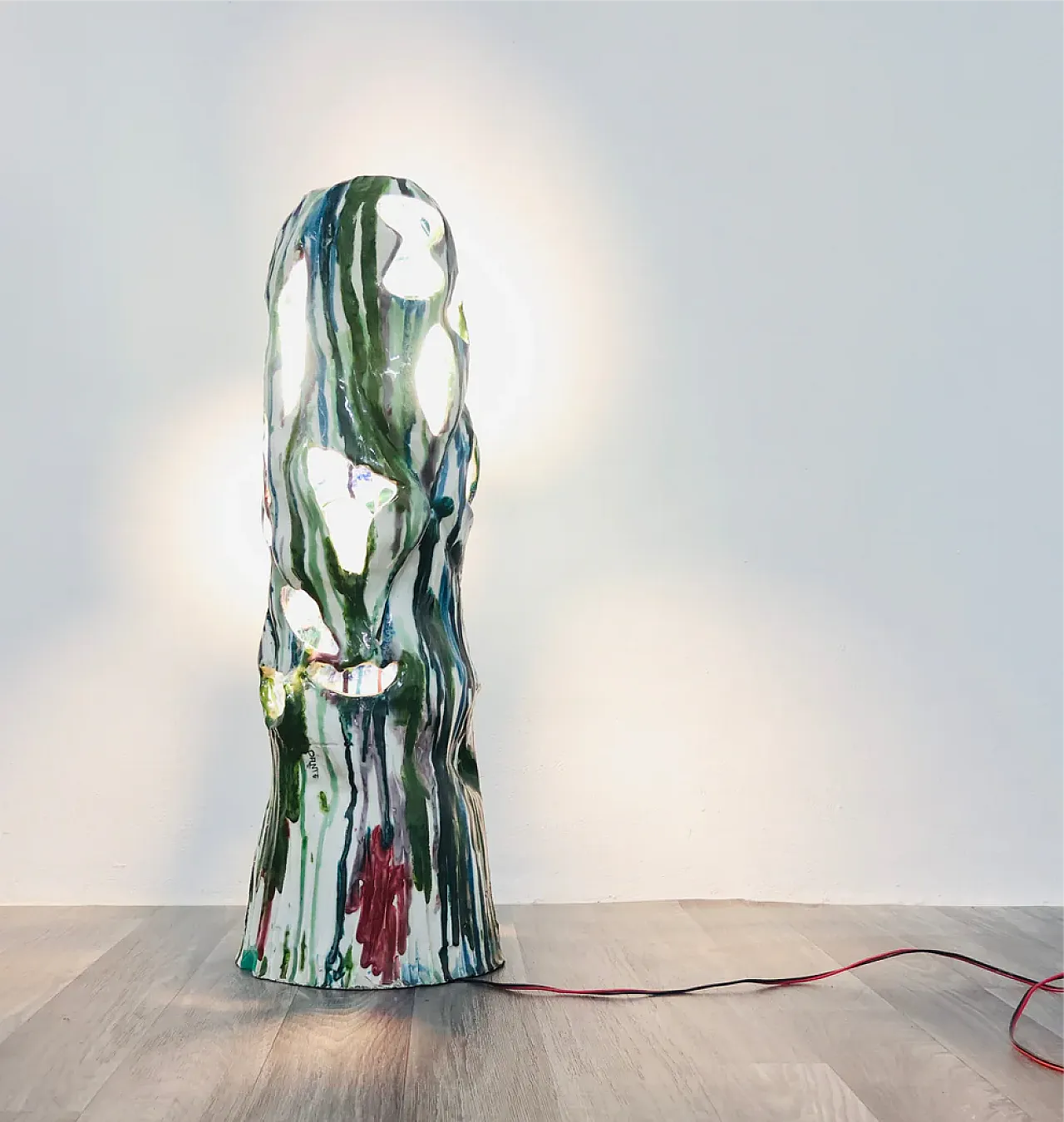 Ceramic lamp attributed to Ernesto Treccani, 1960s 1