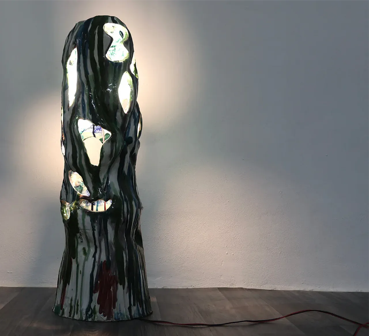 Ceramic lamp attributed to Ernesto Treccani, 1960s 2