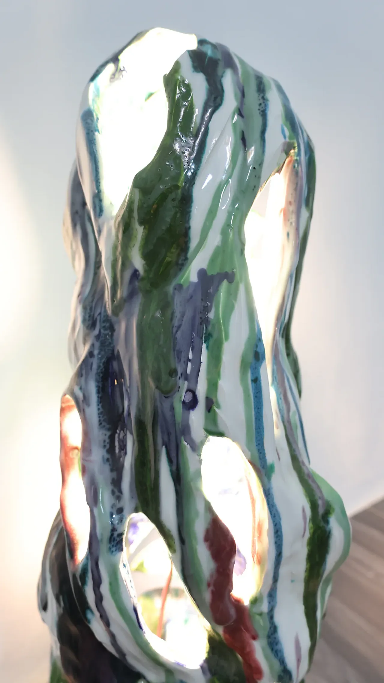 Ceramic lamp attributed to Ernesto Treccani, 1960s 3