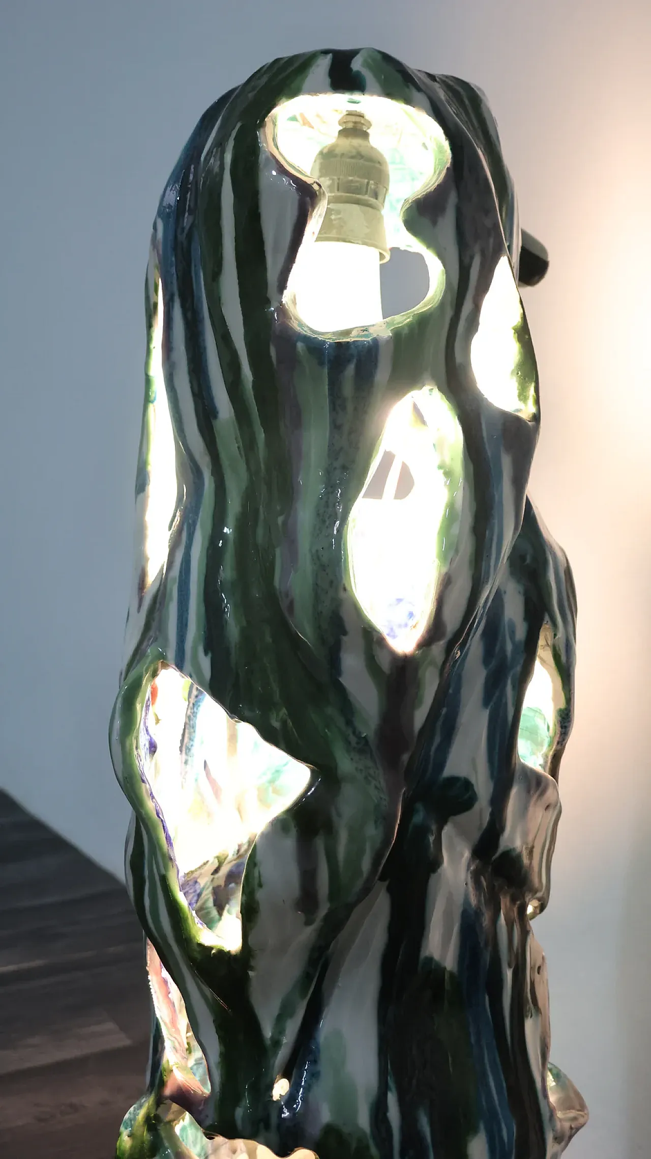 Ceramic lamp attributed to Ernesto Treccani, 1960s 10