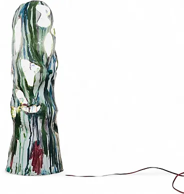 Ceramic lamp attributed to Ernesto Treccani, 1960s