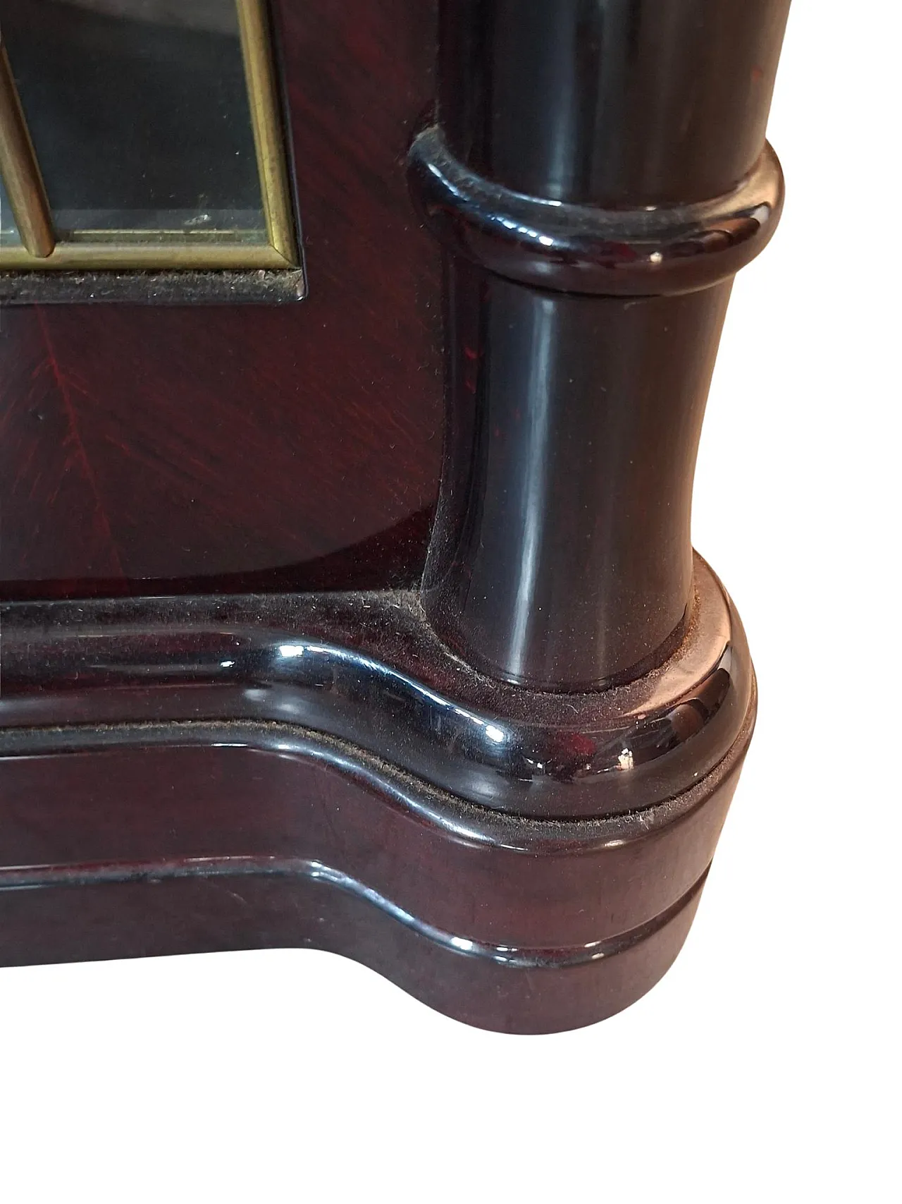 Rotating mahogany burl cabinet by Mastro Cappellini, 1970s 8