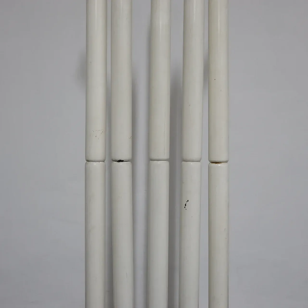 Wooden and brass coat rack, 1980s 10