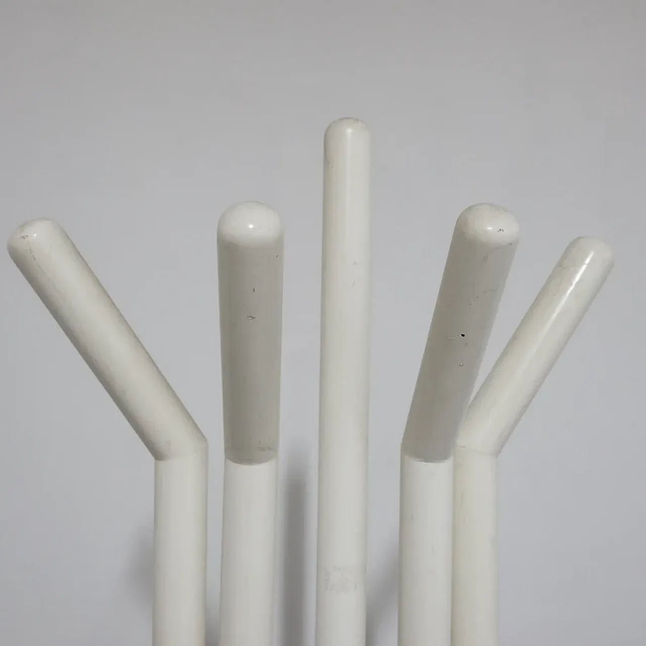 Wooden and brass coat rack, 1980s 12