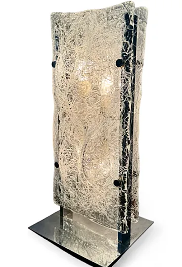 Sculptural glass lamp by Toni Zuccheri for Mazzega, 1970s